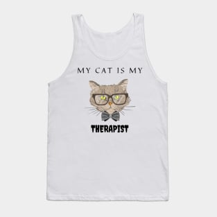 My Cat Is My Therapist Tank Top